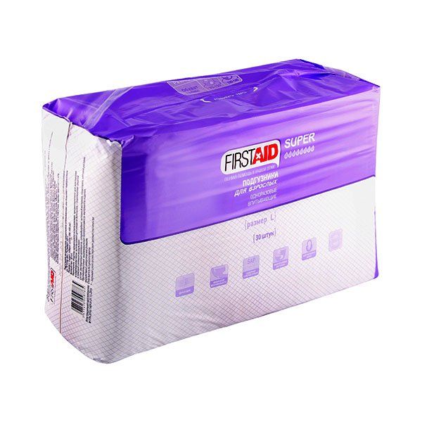 Фотография товара Трусы-подгузники для взрослых First Aid/Ферстэйд 10шт р.L