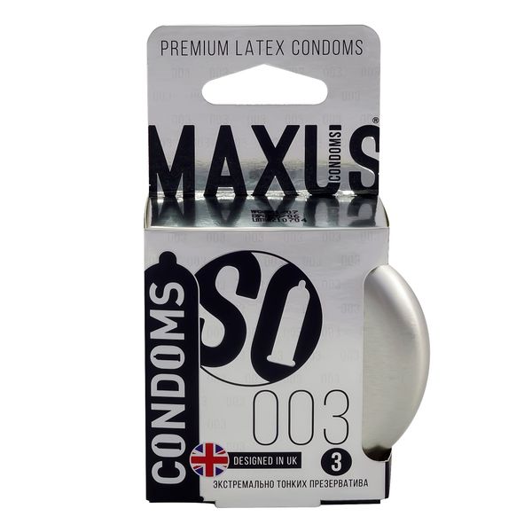 Фотография товара Презервативы экстремально тонкие гладкие 003 Maxus/Максус 3шт