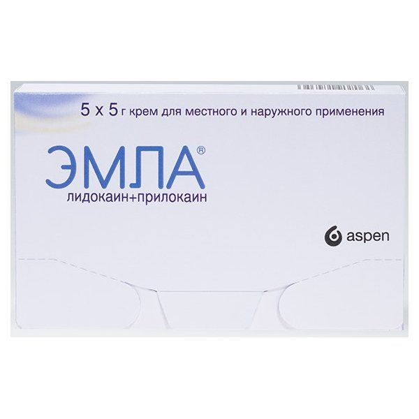 Фотография товара Эмла крем для местного и наружного применения 5г 5шт