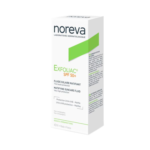 Фотография товара Эмульсия солнцезащитная матирующая SPF50+ Exfoliac Noreva/Норева 40мл