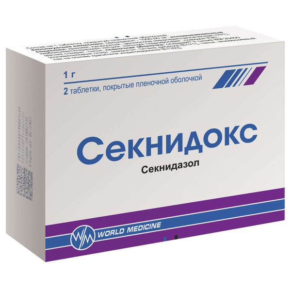 Фотография товара Секнидокс таблетки п/о плен. 1000мг 2шт