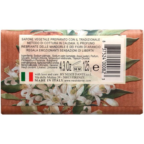 Фотография товара Мыло твердое туалетное миндаль и цветы апельсина Marsiglia in Fiore Nesti Dante/Нести Данте 125г