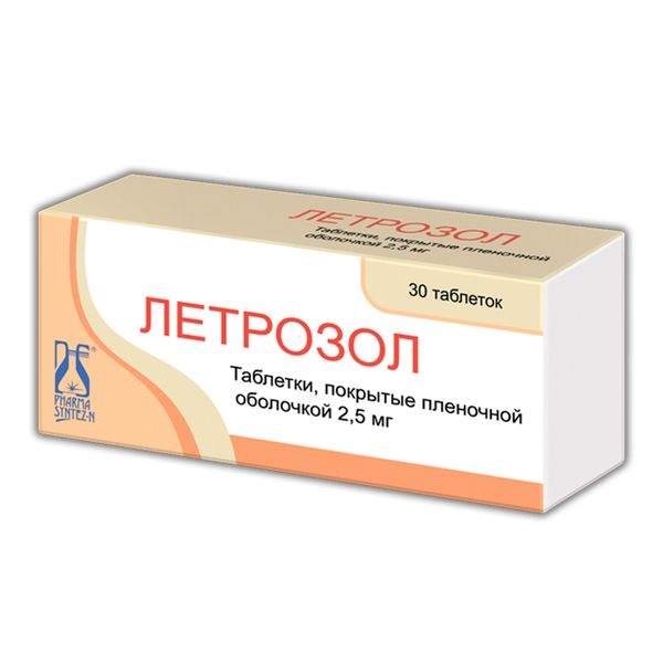 Фотография товара Летрозол таблетки п/о плен. 2,5мг 30шт