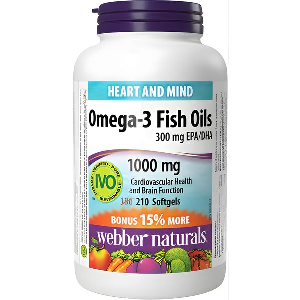 Фотография товара Омега-3 рыбий жир 1000мг Webber Naturals капсулы 1460мг 210шт