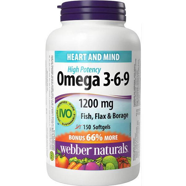 Фотография товара Омега 3-6-9 1200мг Webber Naturals капсулы 1610мг 150шт