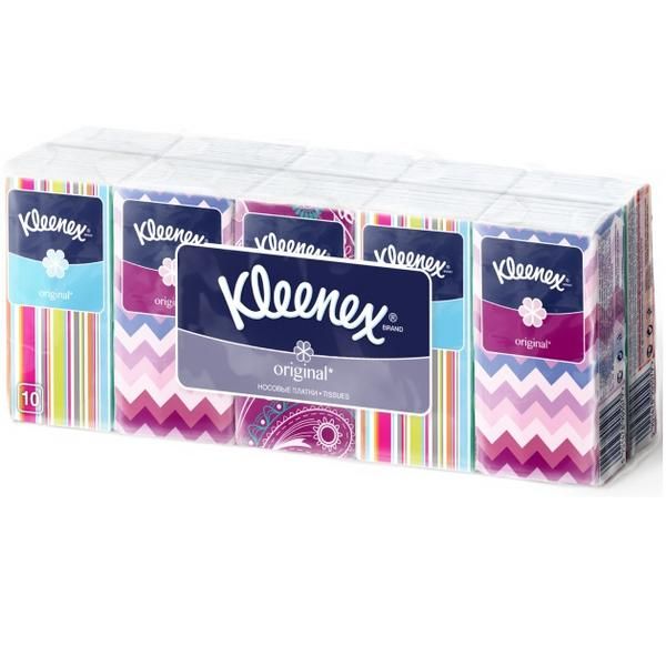 Фотография товара Носовые платочки Kleenex/Клинекс Ромашка 10 шт. 10 упак.