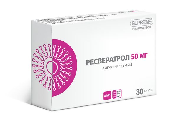 Фотография товара Ресвератрол липосомальный Supreme Pharmatech капсулы 548мг 30шт