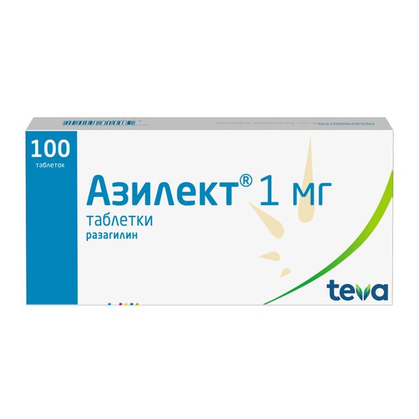 Фотография товара Азилект таблетки 1мг 30шт