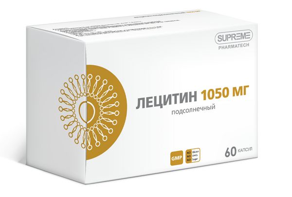 Фотография товара Лецитин подсолнечный Supreme Pharmatech капсулы 1340мг 60шт