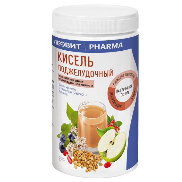 Фотография товара Кисель поджелудочный Pharma Леовит банка 400г