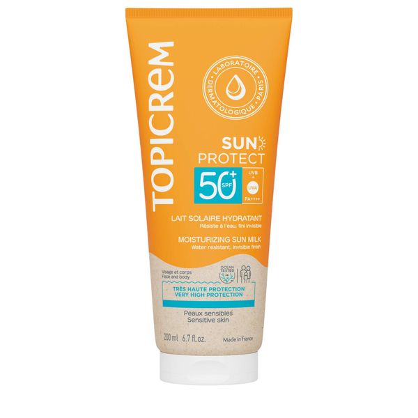 Фотография товара Молочко солнцезащитное увлажняющее SPF50+ Sun Protect Topicrem/Топикрем туба 200мл