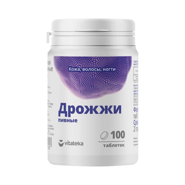 Фотография товара Пивные дрожжи натуральные Эко-Мон Vitateka/Витатека таблетки 0,45г 100шт