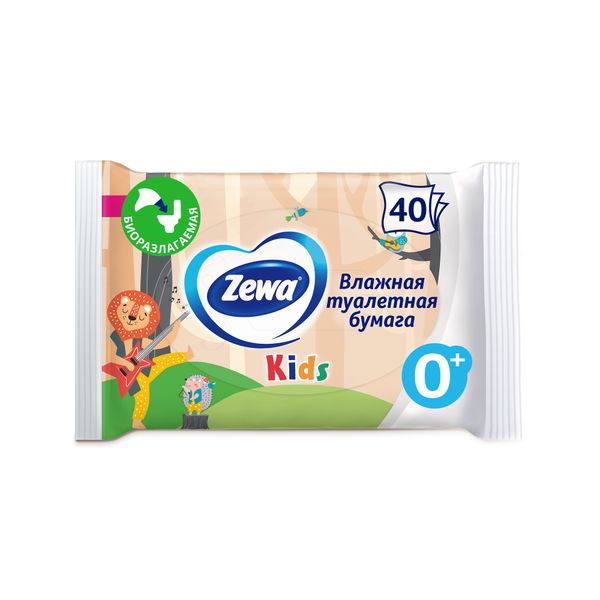 Фотография товара Бумага туалетная влажная Kids Zewa/Зева 40шт