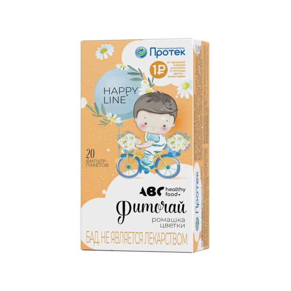 Фотография товара Фиточай ромашка Happy line ABC Healthy Food фильтр-пакеты 1,5г 20шт