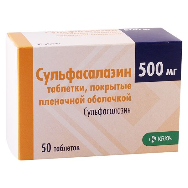 Фотография товара Сульфасалазин таблетки п/о плен. 500мг 50шт