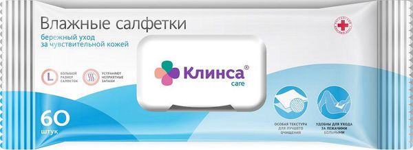 Фотография товара Салфетки влажные с клапаном Клинса Medical 60 шт.