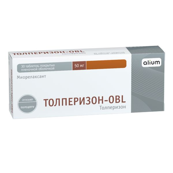 Фотография товара Толперизон-OBL таблетки п/о плен. 150мг 30шт