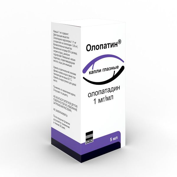 Фотография товара Олопатин капли глазные 1мг/мл 5мл