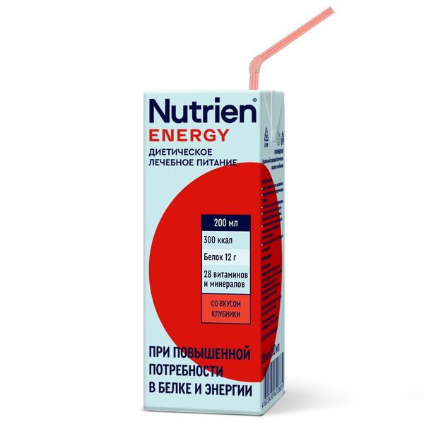 Фотография товара Диетическое лечебное питание вкус клубники Energy Nutrien/Нутриэн пак. 200мл