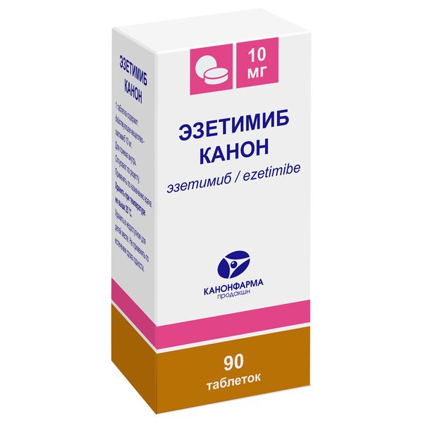 Фотография товара Эзетимиб Канон таблетки 10мг 30шт
