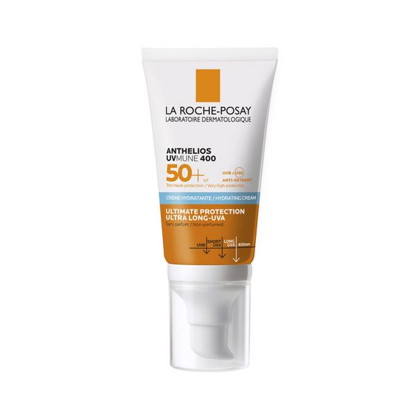 Фотография товара Крем для лица солнцезащитный увлажняющий SPF50+/PPD30 Anthelios UVMune 400 La Roche Posay/Ля рош позе туба 50мл