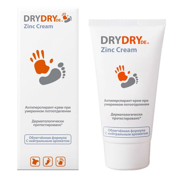 Фотография товара Антиперспирант-крем при умеренном потоотделении Zinc Dry Dry/Драй Драй туба 50мл