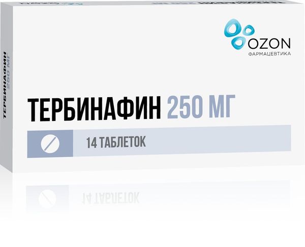 Фотография товара Тербинафин таблетки 250мг 10шт