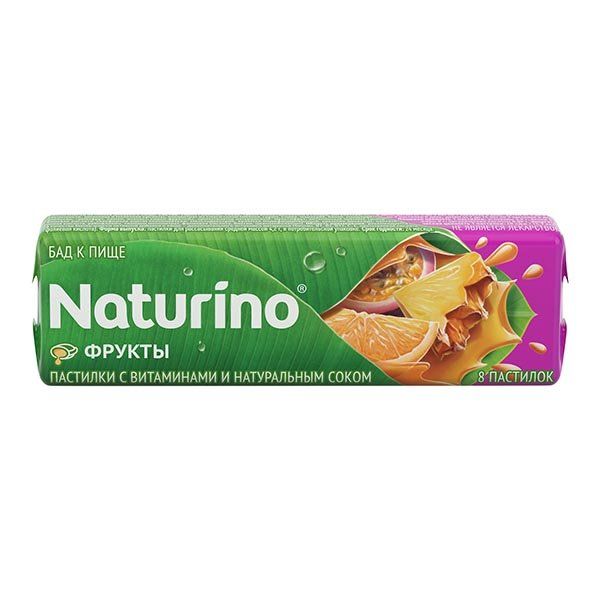 Фотография товара Пастилки Naturino (Натурино) Фрукты с витаминами и натуральным соком 36,4 г