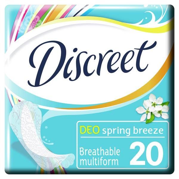 Фотография товара Ежедневные прокладки DISCREET (Дискрит) Deo Spring Breeze Multiform, 20 шт.