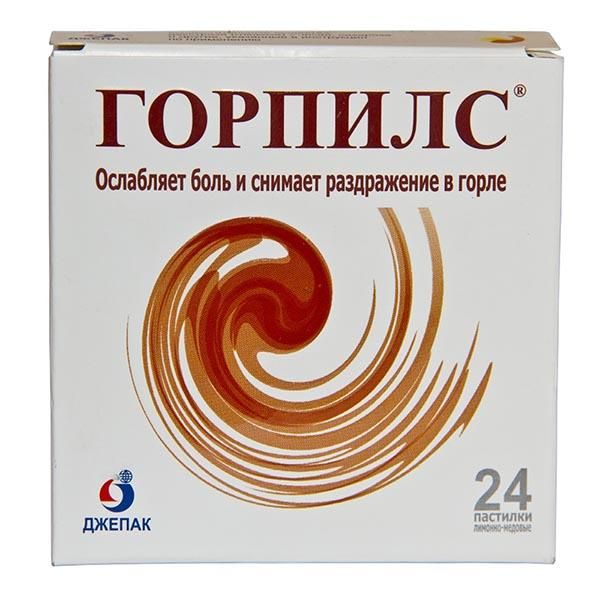 Фотография товара Горпилс вкус меда и лимона пастилки для рассасывания 12шт