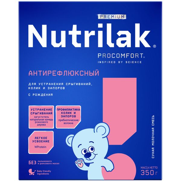 Фотография товара Смесь сухая молочная антирефлюксная Premium Nutrilak/Нутрилак 350г