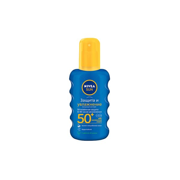 Фотография товара Спрей солнцезащитный увлажняющий SPF50+ Sun Nivea/Нивея фл. 200мл (85669)