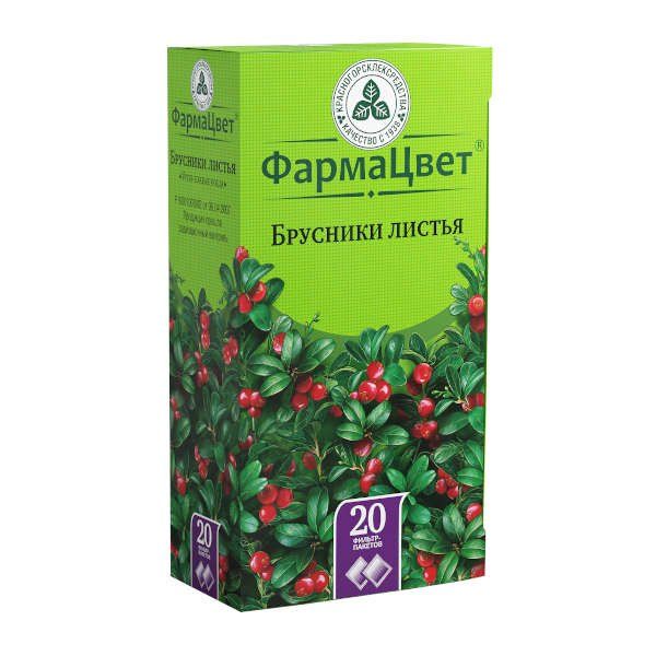 Фотография товара Брусники листья 1,5 г фильтр-пак. 20шт
