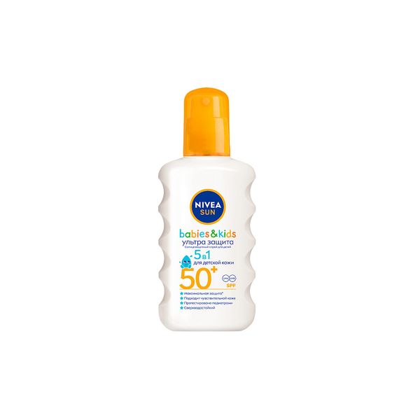 Фотография товара Спрей солнцезащитный Ультра защита SPF50+ Kids Sun Nivea/Нивея фл. 200мл (85847)