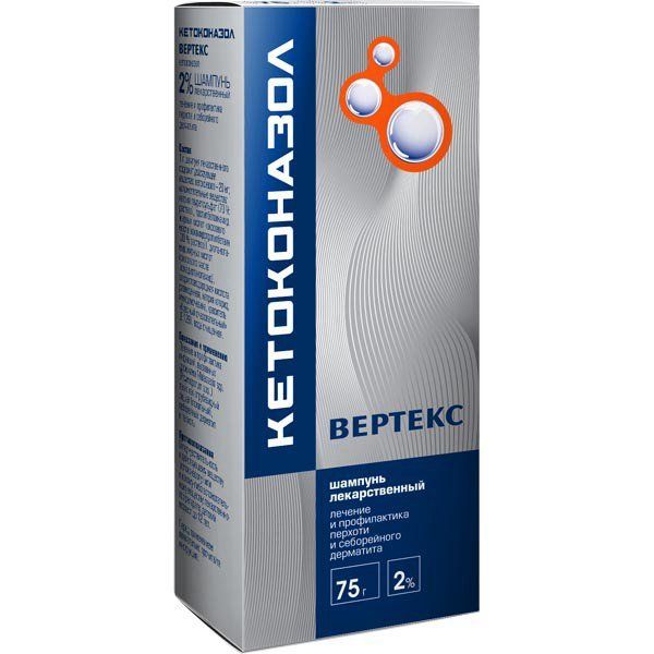 Фотография товара Кетоконазол Вертекс шампунь лекарственный фл. 2% 75г