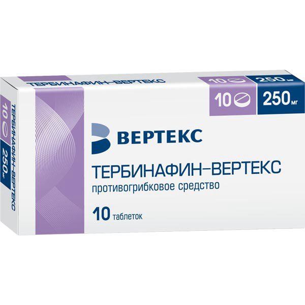 Фотография товара Тербинафин-Вертекс таблетки 250мг 10шт