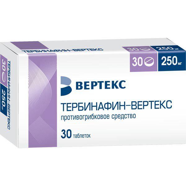 Фотография товара Тербинафин-Вертекс таблетки 250мг 30шт