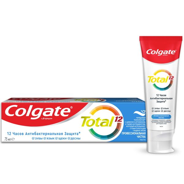 Фотография товара Паста зубная чистая мята Total 12 Colgate/Колгейт 75мл