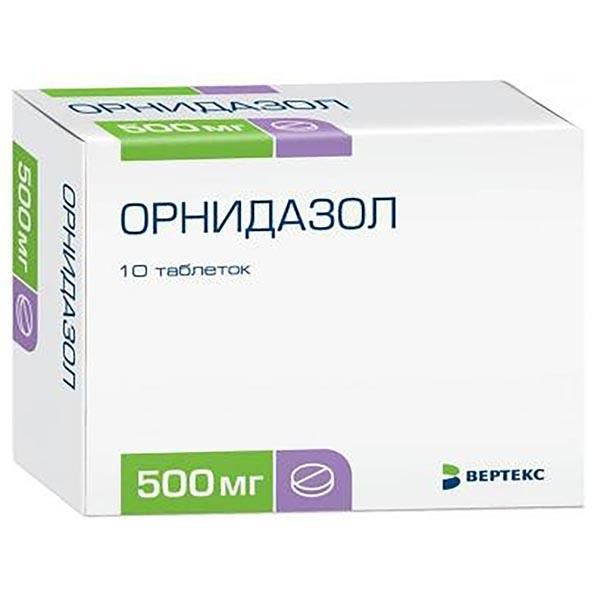 Фотография товара Орнидазол-Вертекс таблетки п/о плен. 500мг 10шт