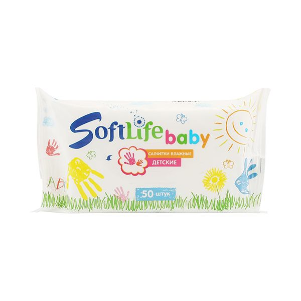 Фотография товара Салфетки влажные с алоэ вера Baby SoftLife/СофтЛайф 20шт