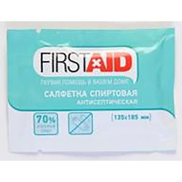 Фотография товара Салфетка спиртовая антисептическая First Aid/Ферстэйд 135х185мм