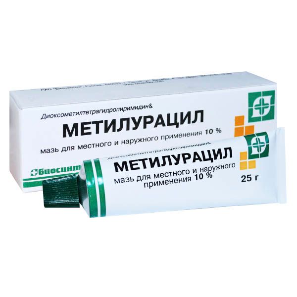 Фотография товара Метилурацил мазь для местного и наружного применения 10% 25г