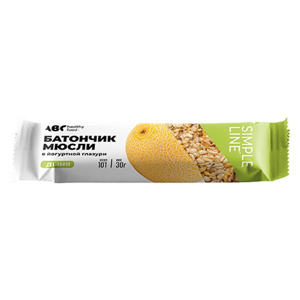 Фотография товара Батончик-мюсли дыня в йогуртовой глазури ABC Healthy Food 30г