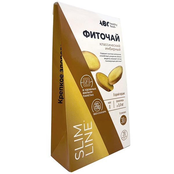 Фотография товара Чай имбирный классический Крепкое здоровье ABC Healthy Food фильтр-пакеты 20шт
