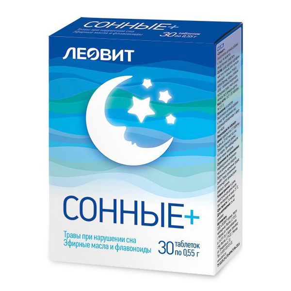 Фотография товара Сонные+ Леовит таблетки 0,55г 30шт