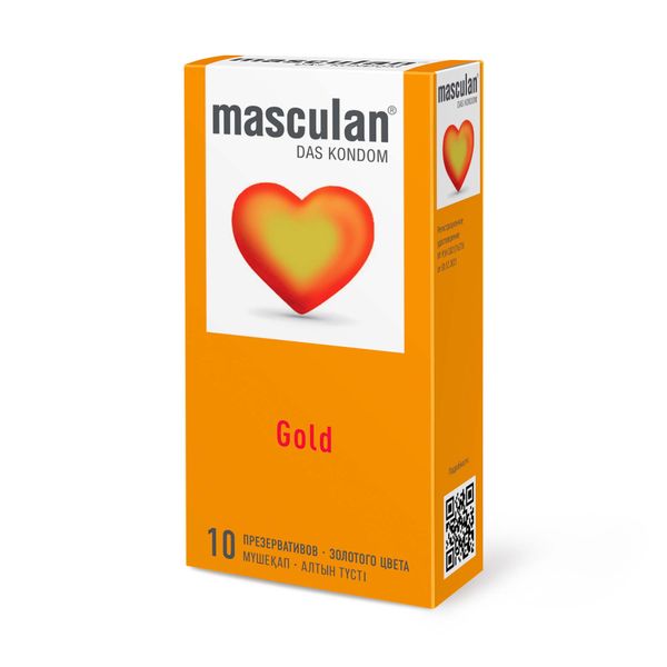 Фотография товара Презервативы золотого цвета Gold Masculan/Маскулан 3шт