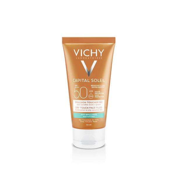 Фотография товара Эмульсия для лица матирующая SPF50 Dry touch Capital Soleil Vichy/Виши 50мл
