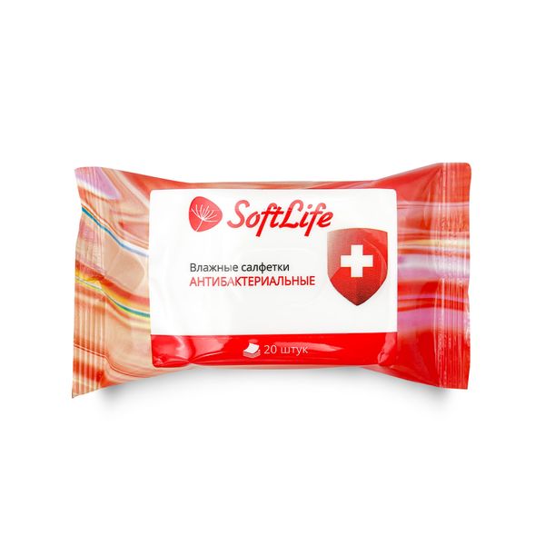 Фотография товара Салфетки влажные антибактериальные SoftLife/СофтЛайф 20шт