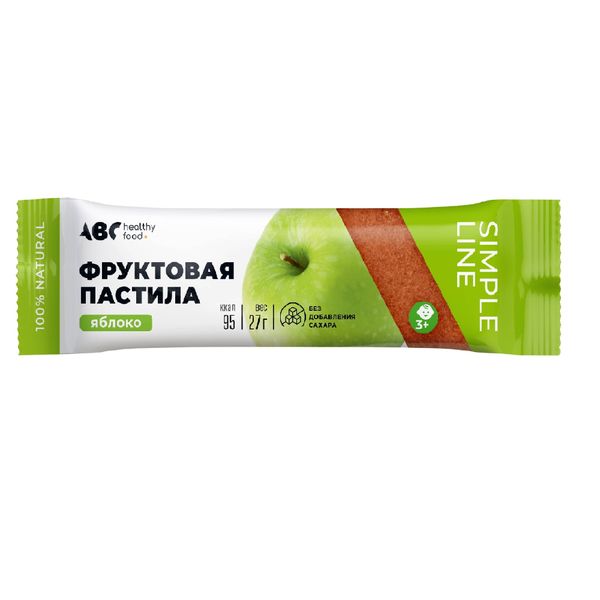 Фотография товара Пастила фруктовая яблочная ABC Healthy Food 27г