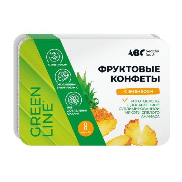 Фотография товара Конфета фруктовая мякоть ананас ABC Healthy Food 12г